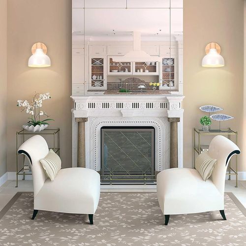 Applique Murale Moderne E27 Lampe De Murale Réglable Sans Ampoules Pour Chambre Couloir Salon Blanc