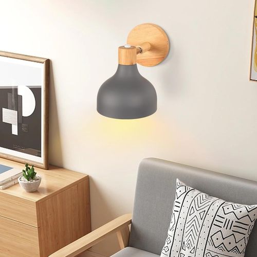 Applique Murale Moderne E27 Lampe De Murale Réglable Sans Ampoules Pour Chambre Couloir Salon Gris