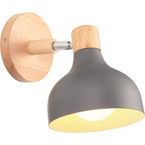 Applique Murale Moderne E27 Lampe De Murale Réglable Sans Ampoules Pour Chambre Couloir Salon Gris