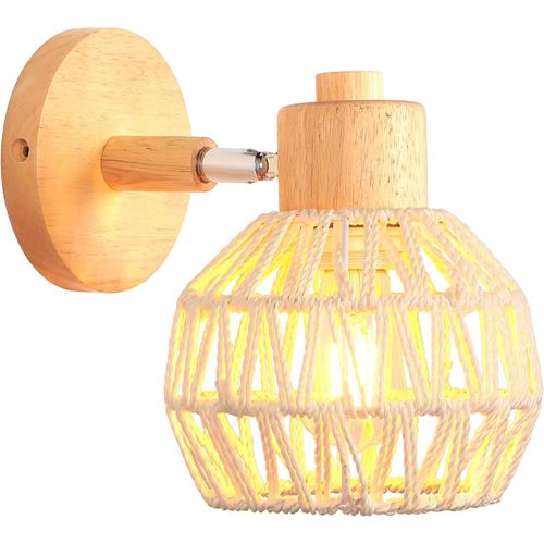 Applique Murale Rétro E27 Lampe Murale Interieur Abat-jour Réglable Plafonnier Éclairage Blanc