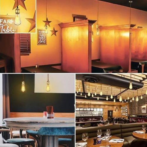 3pcs E27 Pied De Lampe Simple Retroe Plafonnier Vintage Lampe Suspendue D'intérieur Bronze