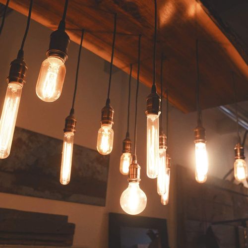 3pcs E27 Pied De Lampe Simple Retroe Plafonnier Vintage Lampe Suspendue D'intérieur Bronze