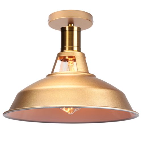 Plafonnier Industriel Vintage Lampe De Plafond Intérieur Pour Salon Cuisine Chambre Doré