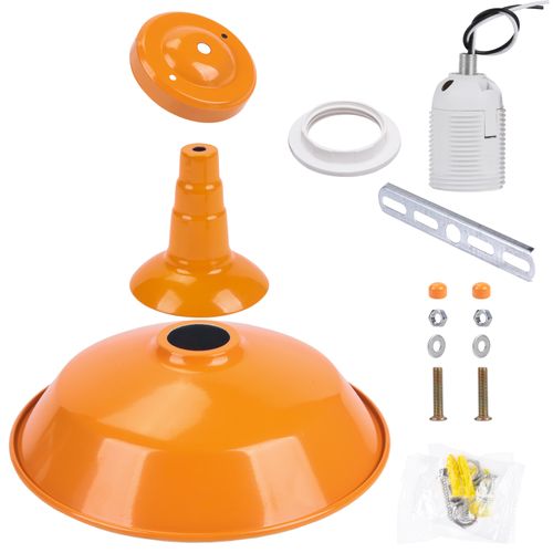 Plafonnier Industriel Vintage E27 Éclairage Intérieur Lampe De Plafond Sans Ampoule Orange