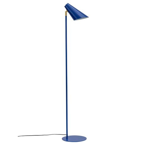 Lampadaire En Métal Bleu Mat, H 135 Cm D 15,5 Cm - Cale