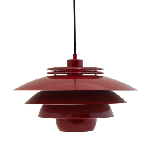 Suspension En Métal Rouge Foncé, H 20 Cm D 38 Cm - Ejka