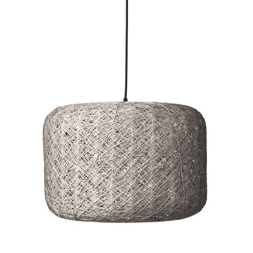 Suspension En Papier Filé Et Fil Métallique Gris, H 30 Cm D 45 Cm - Spin