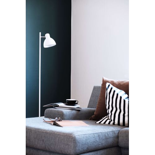 Lampadaire En Métal Blanc Mat Et Chrome, H 143 Cm D 16 Cm - Skagen