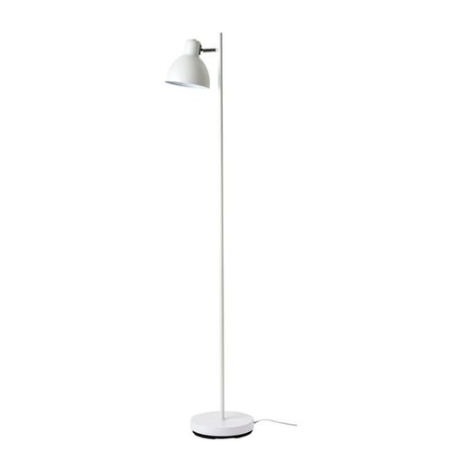 Lampadaire En Métal Blanc Mat Et Chrome, H 143 Cm D 16 Cm - Skagen