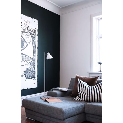 Lampadaire En Métal Blanc Mat Et Chrome, H 143 Cm D 16 Cm - Skagen