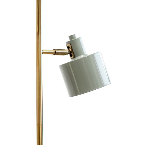 Lampadaire En Métal Gris/ Laiton, H 160 Cm D 42,5 Cm - Ocean