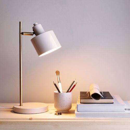 Lampe à Poser Ocean En Métal Beige/laiton, H 43 Cm D 20,5 Cm - Ocean