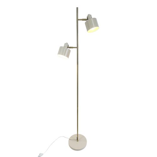 Lampadaire En Métal Beige/ Laiton, H 160 Cm D 42,5 Cm - Ocean