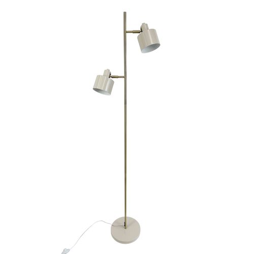 Lampadaire En Métal Beige/ Laiton, H 160 Cm D 42,5 Cm - Ocean