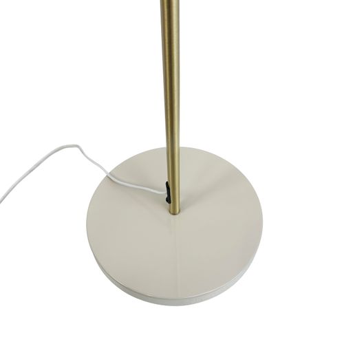 Lampadaire En Métal Beige/ Laiton, H 160 Cm D 42,5 Cm - Ocean