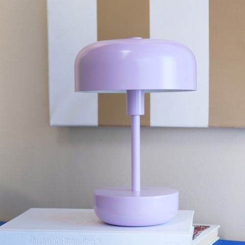 Lampe à Poser LED Rechargeable Violet, H 25,7 Cm D 17 Cm - Haipot