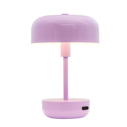 Lampe à Poser LED Rechargeable Violet, H 25,7 Cm D 17 Cm - Haipot