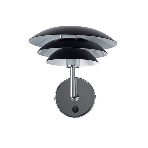 Applique Murale En Métal Noir, H 20 Cm D 20 Cm - Dl20