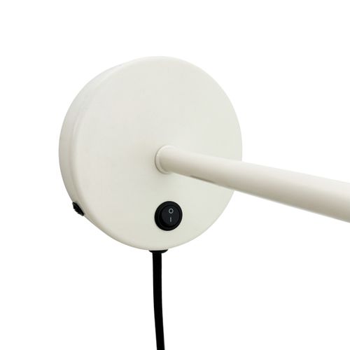 Applique En Métal Blanc, H 29 Cm D 20 Cm Stoke