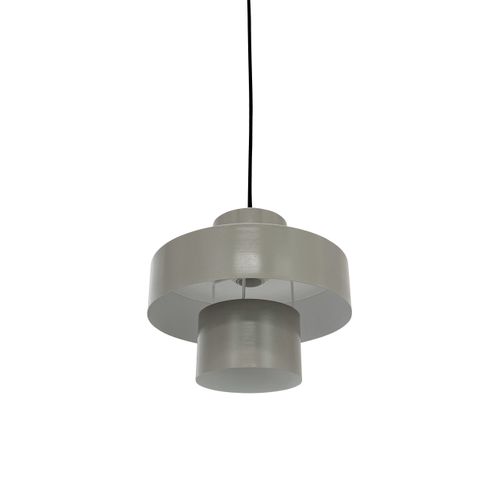 Suspension En Métal Gris, H 16,5 Cm D 20 Cm Stoke