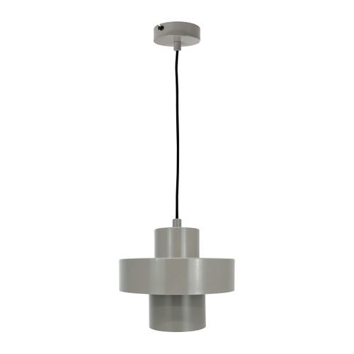 Suspension En Métal Gris, H 16,5 Cm D 20 Cm Stoke