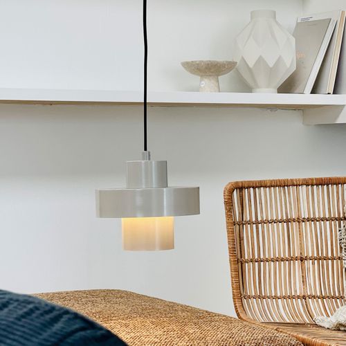 Suspension En Métal Gris, H 16,5 Cm D 20 Cm Stoke