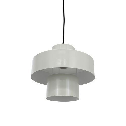 Suspension En Métal Blanc, H 16,5 Cm D 20 Cm Stoke