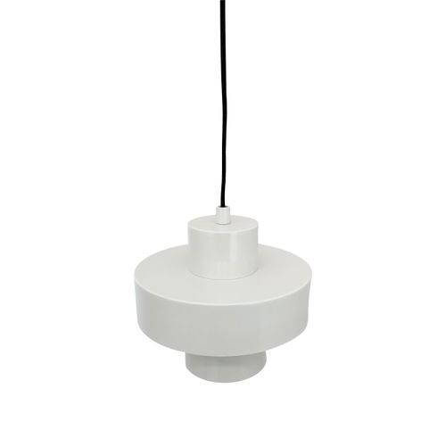 Suspension En Métal Blanc, H 16,5 Cm D 20 Cm Stoke