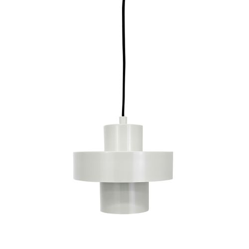 Suspension En Métal Blanc, H 16,5 Cm D 20 Cm Stoke