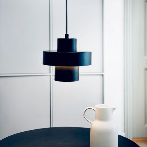 Suspension En Métal Noir, H 16,5 Cm D 20 Cm Stoke