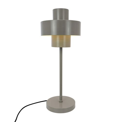 Lampe à Poser En Métal Gris, H 49,5 Cm D 20 Cm Stoke