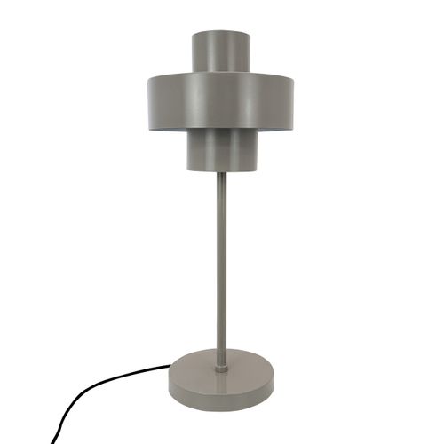 Lampe à Poser En Métal Gris, H 49,5 Cm D 20 Cm Stoke