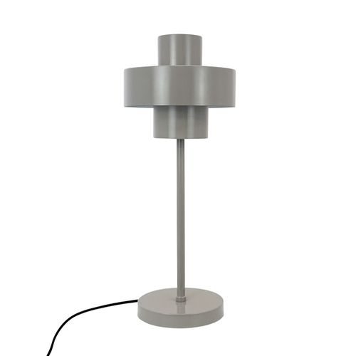 Lampe à Poser En Métal Gris, H 49,5 Cm D 20 Cm Stoke