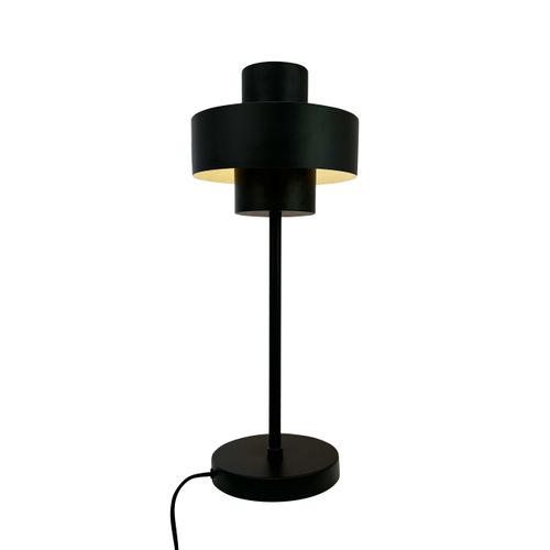 Lampe à Poser En Métal Noir, H 49,5 Cm D 20 Cm Stoke