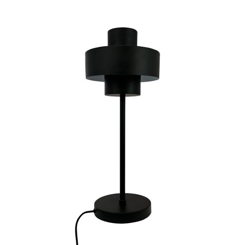Lampe à Poser En Métal Noir, H 49,5 Cm D 20 Cm Stoke