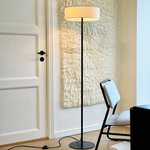 Lampadaire En Métal Et Tissu H150cm D 37cm - Calix