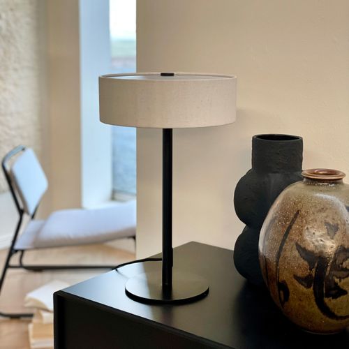 Lampe à Poser En Métal Et Tissu - Calix