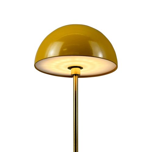 Lampe à Poser En Métal Moutarde Turquoise, H 20 Cm D 10 Cm - Along