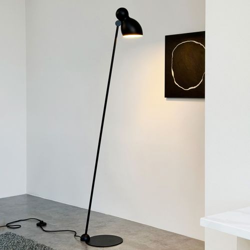 Lampadaire En Métal Noir, H 140,6 Cm D 25 Cm - Ludo