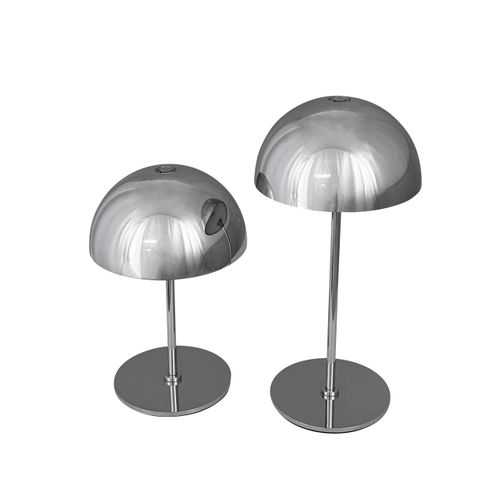 Lampe à Poser En Métal Chromée, H 20 Cm D 10 Cm Along