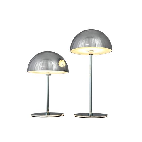 Lampe à Poser En Métal Chromée, H 20 Cm D 10 Cm Along