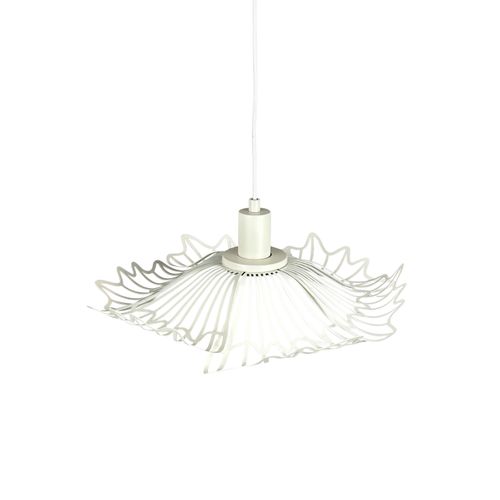 Suspension Petite En Métal Blanc Crème, H 10 Cm D 40 Cm - Flora