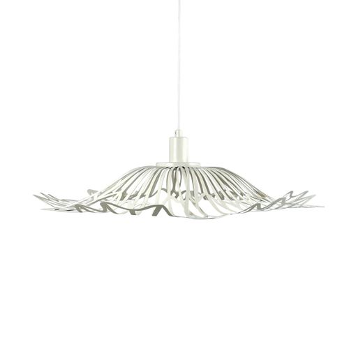 Suspension Grande En Métal Blanc Crème, H 12 Cm D 60 Cm - Flora