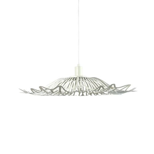 Suspension Grande En Métal Blanc Crème, H 12 Cm D 60 Cm - Flora