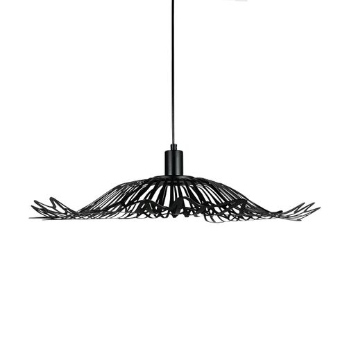 Suspension Grande En Métal Noir Mat, H 12 Cm D 60 Cm - Flora