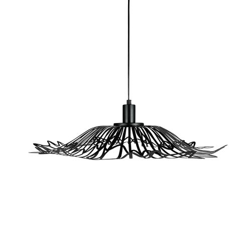 Suspension Grande En Métal Noir Mat, H 12 Cm D 60 Cm - Flora