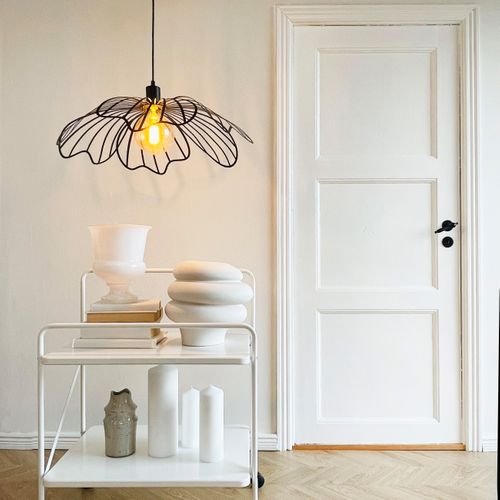 Suspension En Métal Noir Mat, H 12 Cm D 60 Cm - Blumen