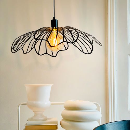 Suspension En Métal Noir Mat, H 12 Cm D 60 Cm - Blumen