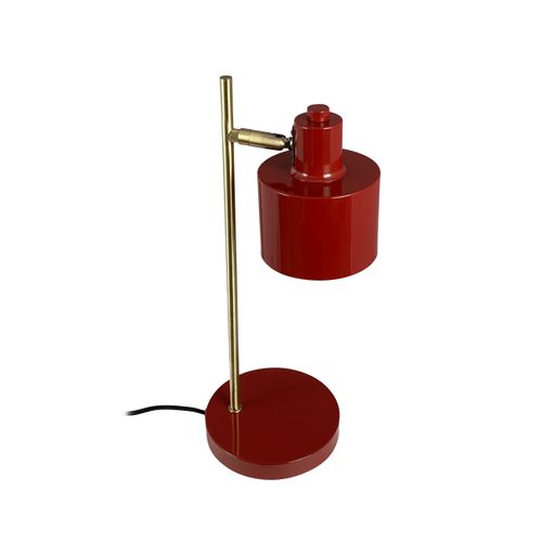 Lampe à Poser Ocean En Métal Rouge Foncé/laiton, H 43 Cm D 20,5 Cm - Ocean