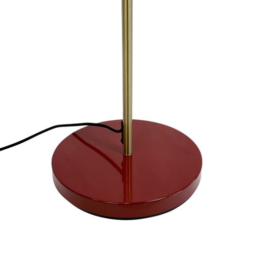 Lampadaire En Métal Rouge Foncé/ Laiton, H 160 Cm D 42,5cm - Ocean